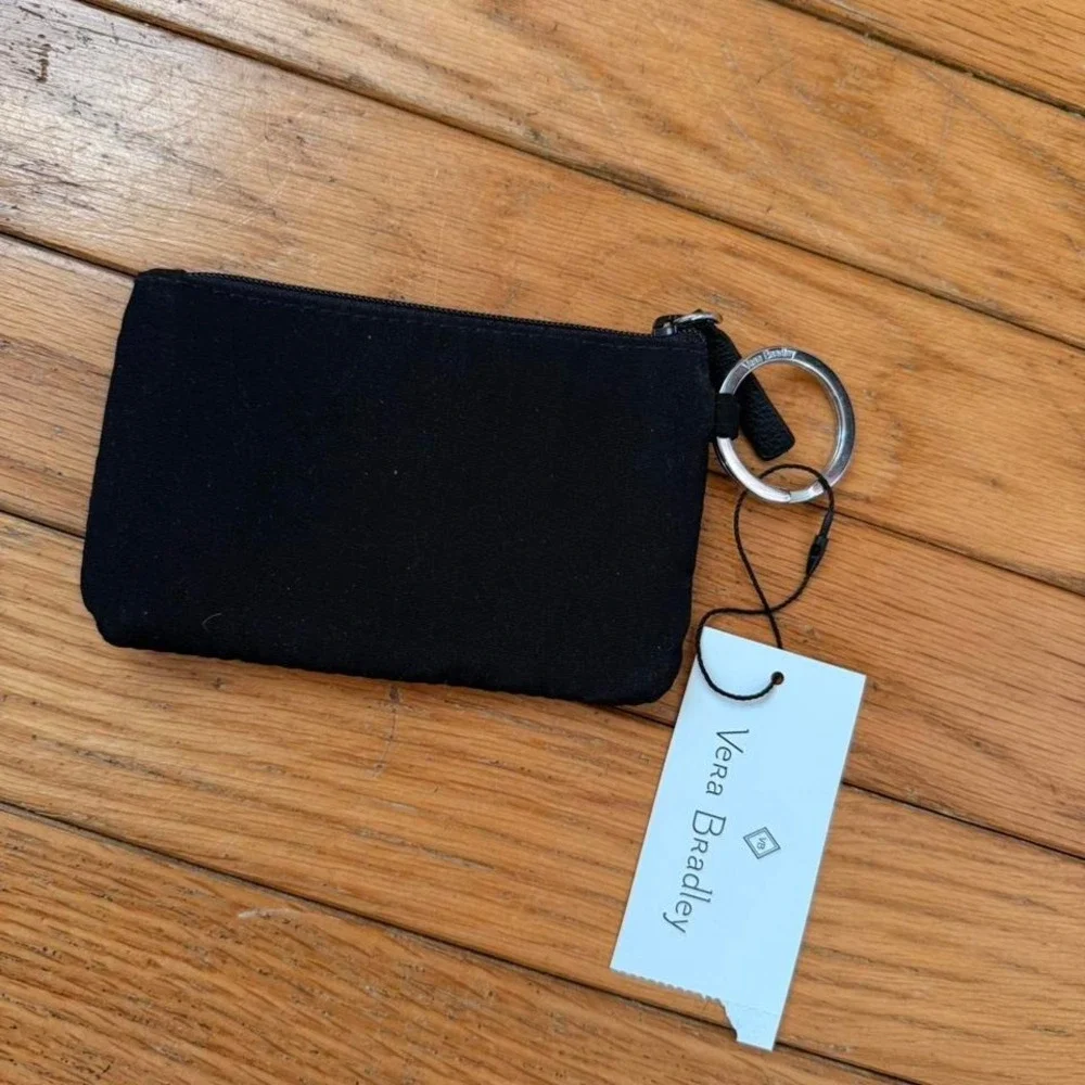 NWT Vera Bradley black ID case‎ with key ring
